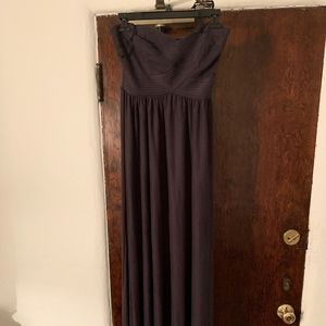 Gray Strapless Soft Maxi Dress - Small